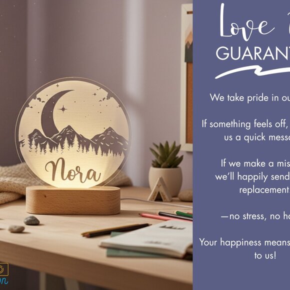 Mountain LED Name Light | Custom Kids Room Decor & Baby Shower Gift - Picture 6 of 8